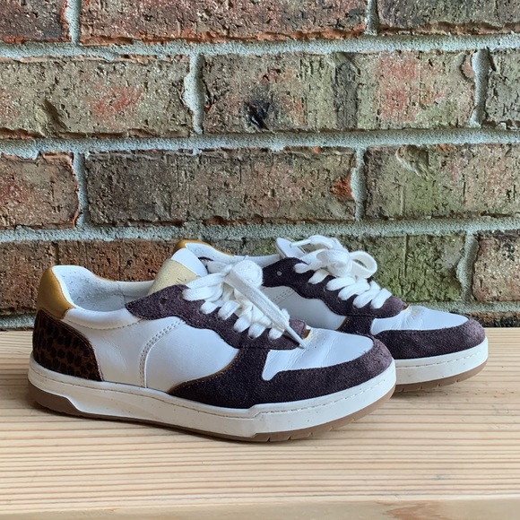 Court Sneakers in Leather and Cheetah Calf Hair - Picture 2 of 8